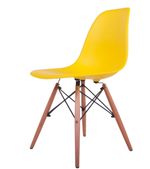 כסא אורח פלסטיק צהוב | א. חי גרף