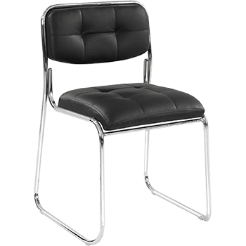 כסא עידן דמוי עור בצבע שחור | א. חי גרף