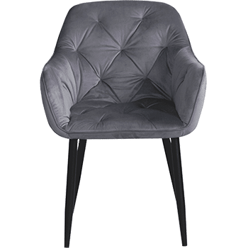 כסא נייבי עם ריפוד אפור | א. חי גרף